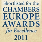 ALRUD is shortlisted for Chambers Award for Excellence 2011