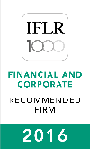 АЛРУД рекомендован рейтингом IFLR1000 Financial and Corporate 2016