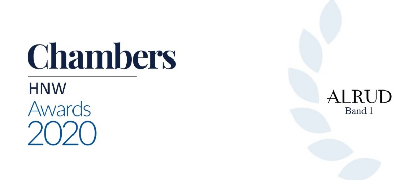 АЛРУД лидирует в рейтинге Chambers HNW 2020