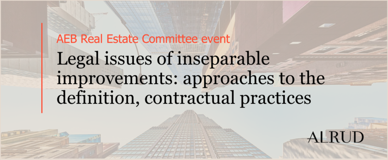 Stanislav Veselov spoke at the event of the AEB Real Estate Committee