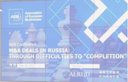 Andrey Zharskiy, Alexander Zharskiy, and Alexander Kleschev spoke at the conference «M&A Deals in Russia: Through Difficulties to "Completion"», organized by AEB with the support of ALRUD