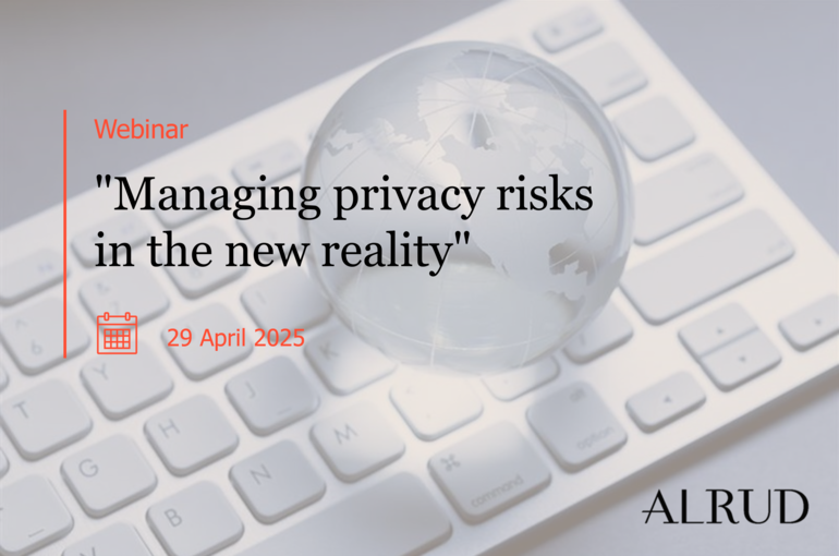Webinar "Managing privacy risks in the new reality"